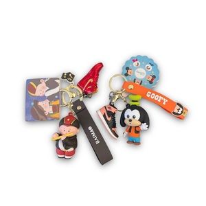 💙 NWT💙 NIKE Jordan 1 Disney Goofy & Baima Keychain Bundle